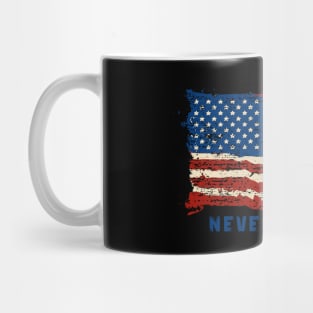 American Flag - Never Quit Mug